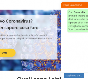 schermata chatbot coronavirus